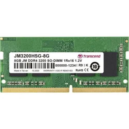 [0001658] Transcend JetRAM 8GB DDR4 3200Mhz SO-DIMM Laptop RAM 
