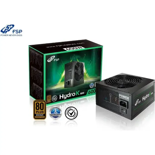 [0001740] FSP Hydro K PRO 600W 80 Plus Bronze Power Supply