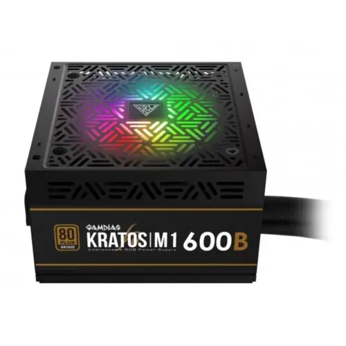 [0001742] Gamdias Kratos M1-600B 600 Watt 80+ Bronze Addressable RGB Power Supply