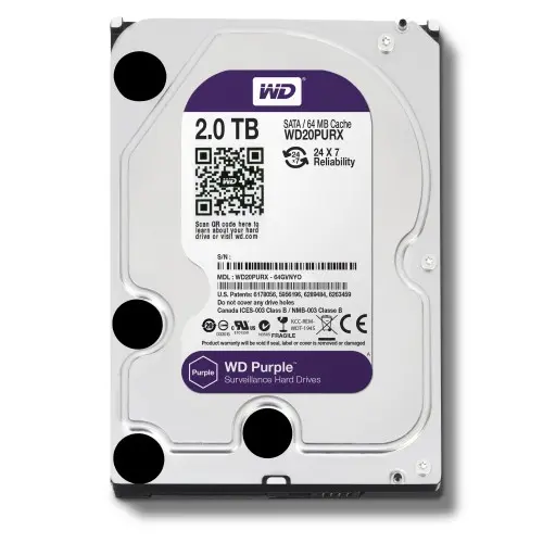 [07350] Western Digital 2TB Purple Desktop Hard Disk Drive #WD20PURZ