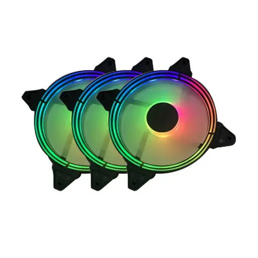 [07501] Xtreme XJOGOS CF31R 3 120mm ARGB Black Casing Cooling Fan with Remote Controller