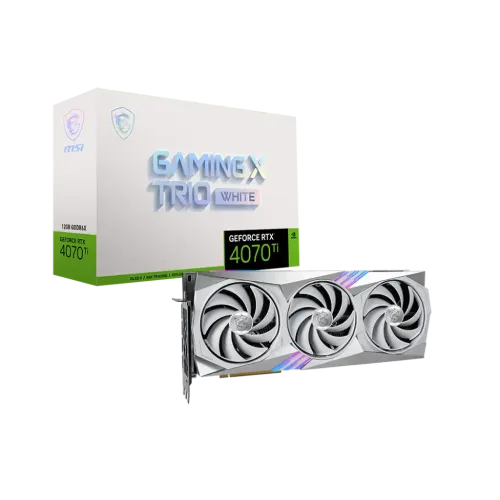 [0000192] MSI GeForce RTX 4070 Ti GAMING X TRIO WHITE 12GB GDDR6X Graphics Card
