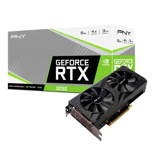 [0000201] PNY GeForce RTX 3050 8GB VERTO Dual Fan GDDR6 Graphics Card