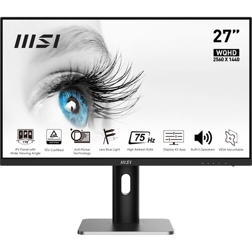 [04231] MSI PRO MP273QP 27" 75Hz 1ms IPS WQHD Monitor