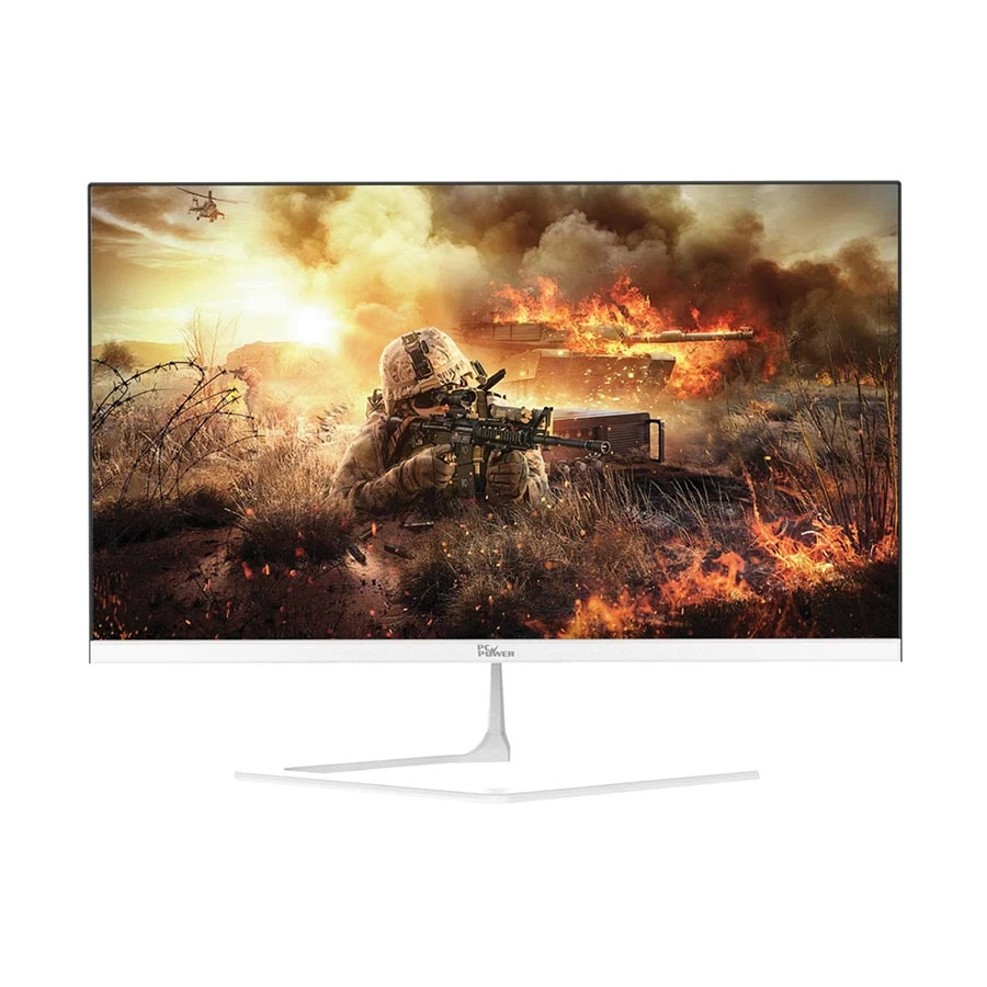 PC Power PCG24F100W 23.8 Inch FHD Display HDMI DP VGA White Gaming Monitor