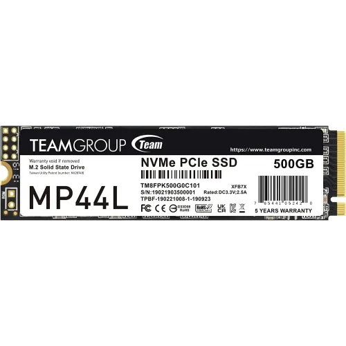 [0004179] TEAM MP44L 500GB M.2 PCIe Gen4 NVMe SSD