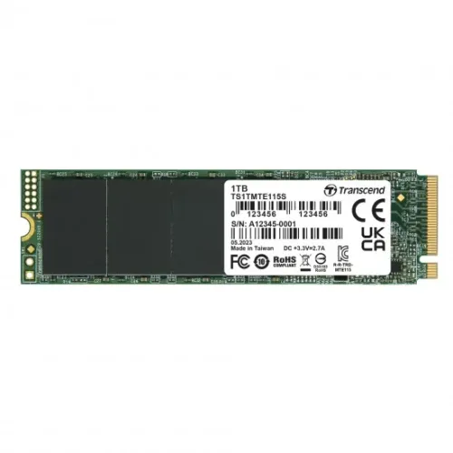 Transcend 115S 1TB M.2 PCIe Gen3 x4 NVMe SSD (M-Key) 