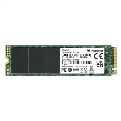[06145] Transcend 115S 500GB M.2 PCIe Gen3 x4 NVMe SSD (M-Key)