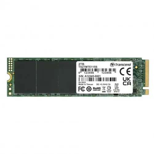 [06144] Transcend 115S 2TB M.2 PCIe Gen3 x4 NVMe SSD (M-Key)