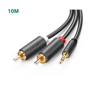 [06376] UGREEN AV102 (10514) 3.5mm to 2x RCA Audio Cable - 10M