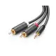 UGREEN AV102 (10512) 3.5mm to 2x RCA Audio Cable - 3M