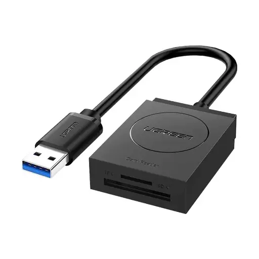 [06299] UGREEN 20250 USB Male to SD/TF Black Card Reader # 20250