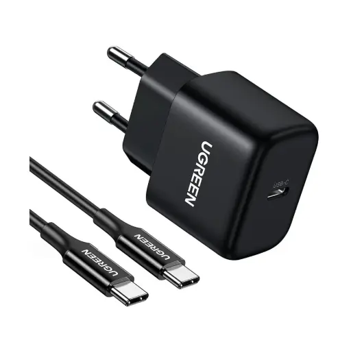 [0004362] UGREEN CD250 (50581) 25W PD Mini Fast Charger With UGREEN (80145) 2M USB C to C Cable