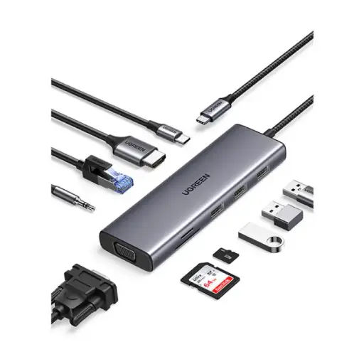 [0004403] UGREEN Revodok CM498 (15601) USB-C Multifunction 10-in-1 Docking Station