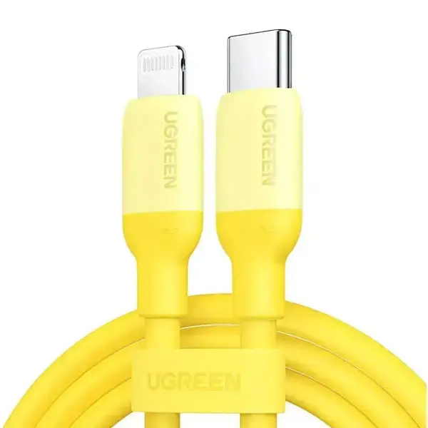UGREEN US387 (90226) USB Type-C Male to Lightning Male, 1 Meter, Yellow Charging & Data Cable