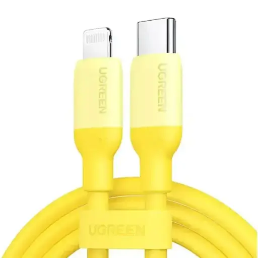 [06891] UGREEN US387 (90226) USB Type-C Male to Lightning Male, 1 Meter, Yellow Charging & Data Cable