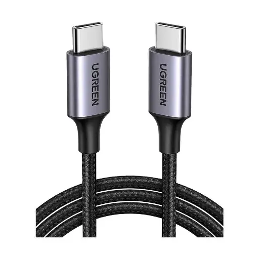 [06260] UGREEN (US261) 50150 USB Type-C Male to Male, 1 Meter, Gray-Black Charging & Data Cable # 50150