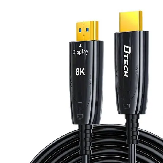 DTECH DT-HOF8010 HDMI (V2.1) Optic Fiber 8K Cable 10 Meters