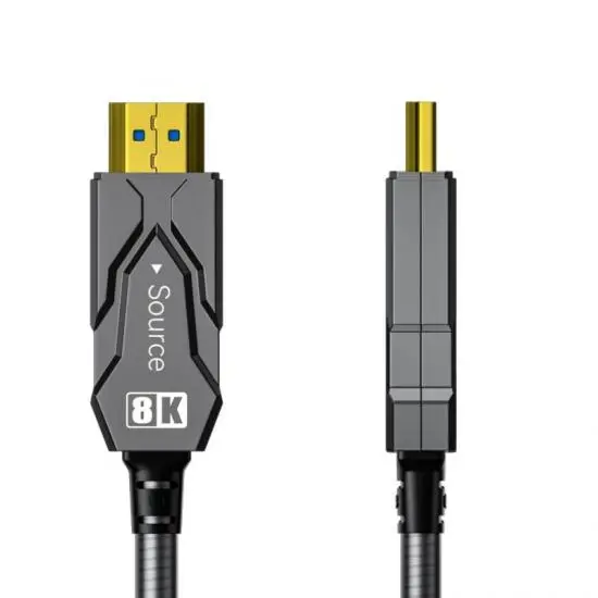 DTECH 8K Armor Fibre Optic HDMI Cable with Waterproof Shell for Multimedia Project
