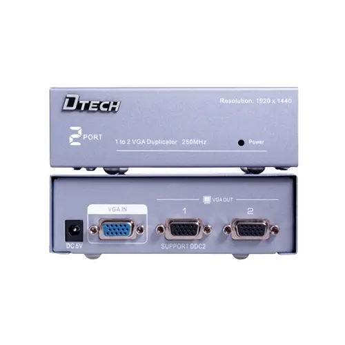 [0004911] DTECH DT-7252 1 TO 2 250MHZ VGA SPLITTER