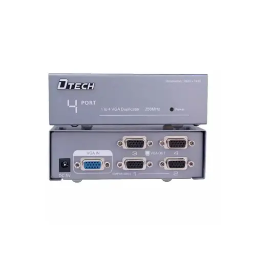  DTECH DT-7254 1 TO 4 250MHZ VGA SPLITTER 