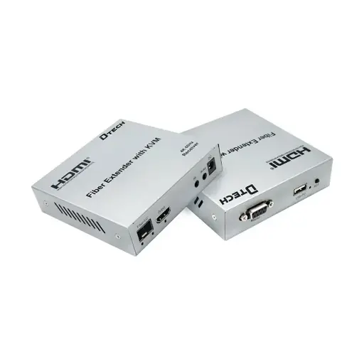 [01755] DTECH HDMI RS232 Fiber KVM Extender 20KM with IR #DT-7460
