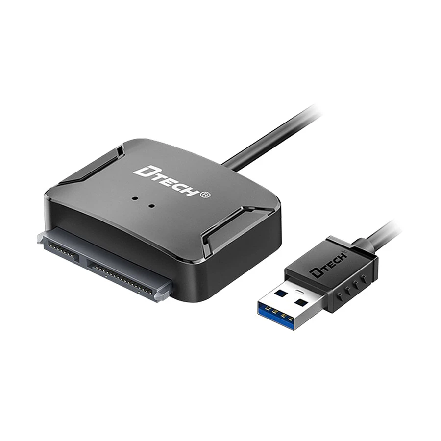 DTECH USB Male to SATA Female 0.3 Meter Black Converter # DT-5038A