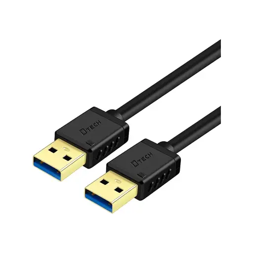 [01782] DTECH USB Male to Male, 1.5 Meter, Black Extension Cable # DT-CU0301