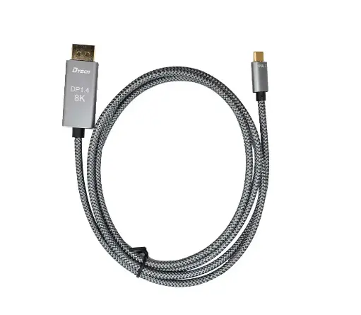 [0004973] DTECH TB-2917 1.5m USB-C to DP 1.4 8K Video/Audio Converter Cable