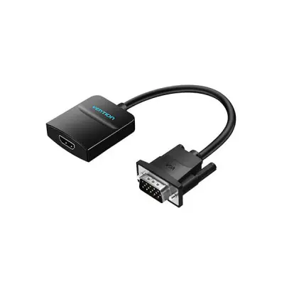 [07040] VENTION ACNBB VGA to HDMI Converter with Female Micro USB and Audio Port - 0.15M