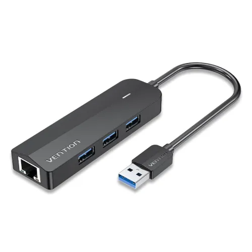 VENTION CHNBB 3-Port USB 3.0 Hub with Gigabit Ethernet Adapter 0.15M BLK