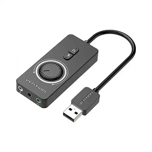 [07111] VENTION CDRBB USB 2.0 External Stereo Sound Adapter with Volume Control 