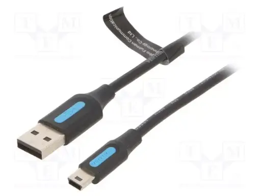 [0005126] VENTION 1.5M USB 2.0 A MALE TO MINI-B MALE CABLE - BLACK PVC TYPE#COMBG