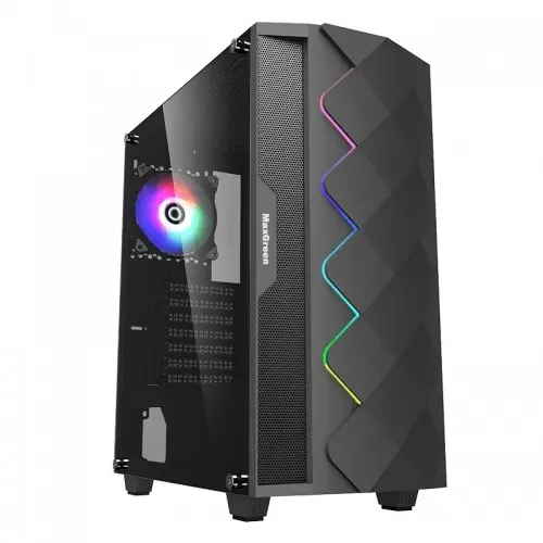 [0000317] MaxGreen A361 RGB Mid Tower Case
