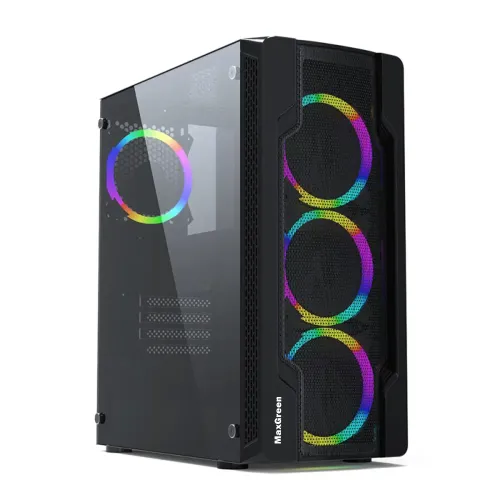 [0000322] MaxGreen JX188-2 Mid-Tower RGB ATX Gaming Case