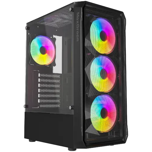 [04251] MaxGreen 825-V2 Mid-Tower ARGB ATX Gaming Case