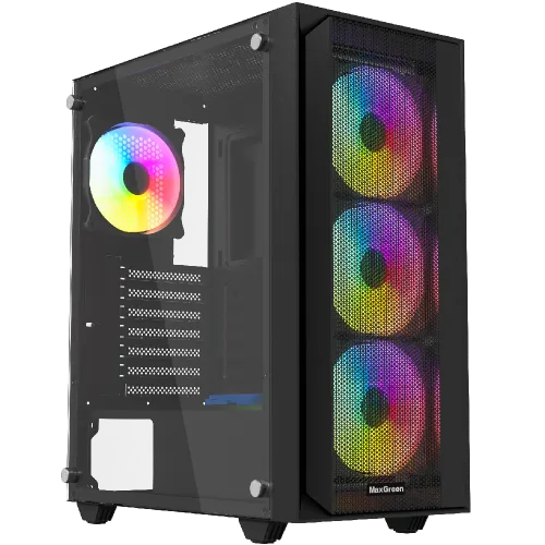 [0000337] MaxGreen 2605 Mid-Tower ARGB ATX Gaming Case