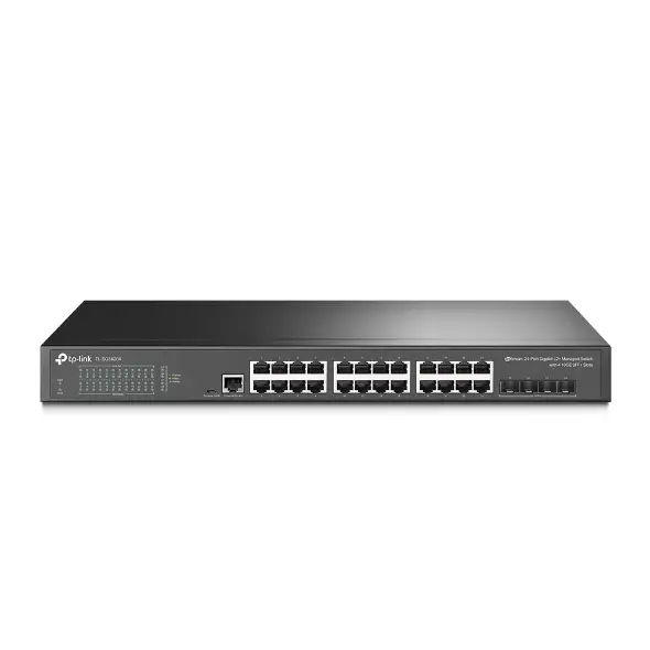 TP-LINK T2600G-28TS (TL-SG3424) 24-Port Gigabit L2 Managed Switch with 4 SFP Slot