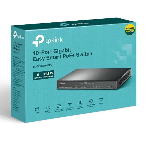 [05997] TP-Link TL-SG1210MPE 10-Port Gigabit PoE+ Compliant Managed Network Switch
