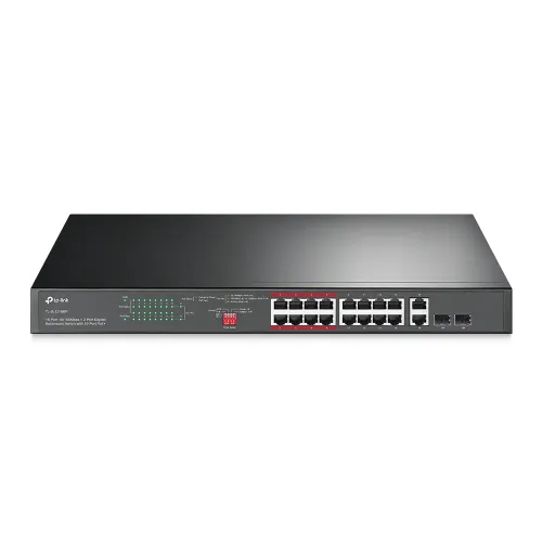 [0005658] TP-Link TL-SL1218MP 16-Port 10/100 Mbps + 2-Port Gigabit Rackmount Switch with 16-Port PoE+