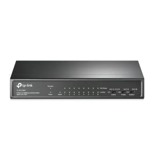 [0005661] TP-Link TL-SF1009P 9-Port 10/100Mbps Desktop Switch with 8-Port PoE