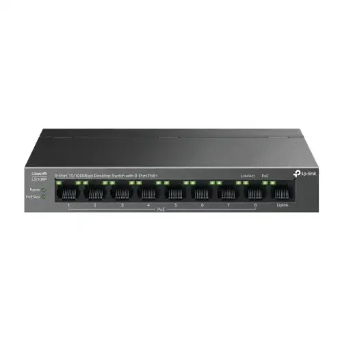 [0005667] TP-Link LS109P 9-Port 10/100Mbps PoE Switch With 8-Port PoE+