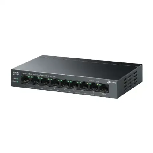 [0005668] TP-Link LS109P 9-Port 10/100Mbps PoE Switch With 8-Port PoE+