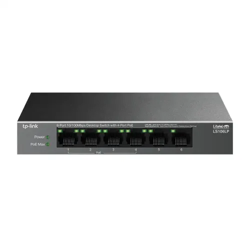 [0005669] TP-Link LS106LP 6-Port 10/100Mbps Desktop Switch with 4-Port PoE