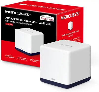[0005709] Mercusys Halo H50G AC1900 Dual Band Gigabit Mesh Router (1 Pack)