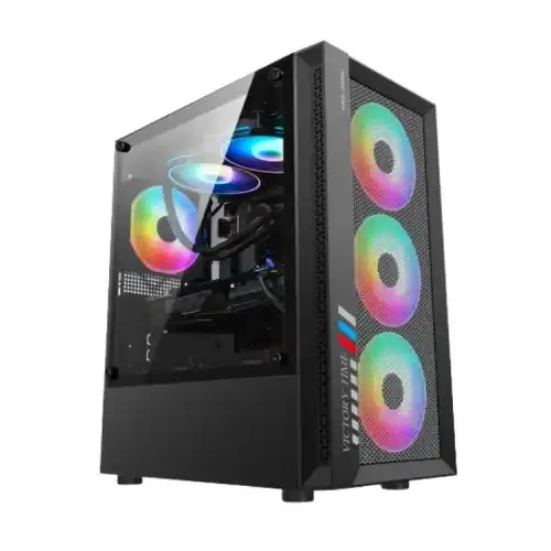 [0000363] Power Train PT-701B ATX MID TOWER GAMING CASE WITH 4 RGB FAN