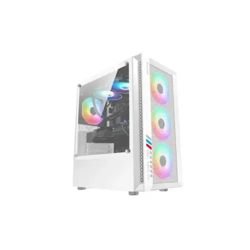 [00230]  POWER TRAIN PT-701W ATX MID TOWER GAMING CASE WITH 4 RGB FAN