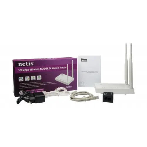 [0005811] Netis DL4323 300Mbps Wireless N ADSL2+ Modem Router