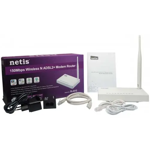 [0005812] Netis DL4312 150 Mbps Wireless N ADSL+Modem Router