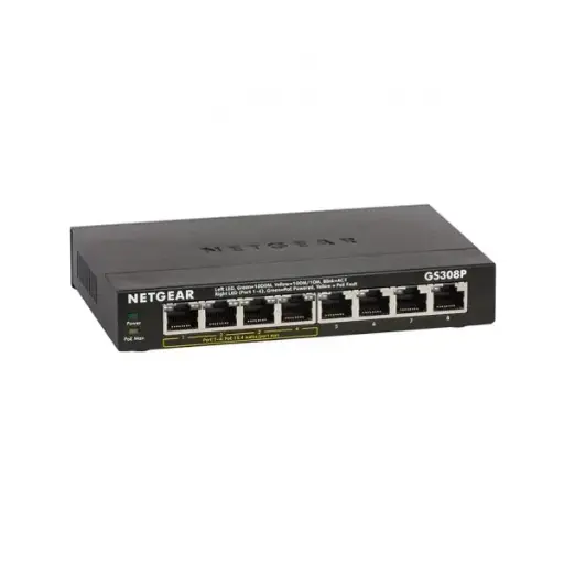 [04537] Netgear GS308P 8-PORT GIGABIT ETHERNET UNMANAGED SWITCH WITH 4-PORT POE